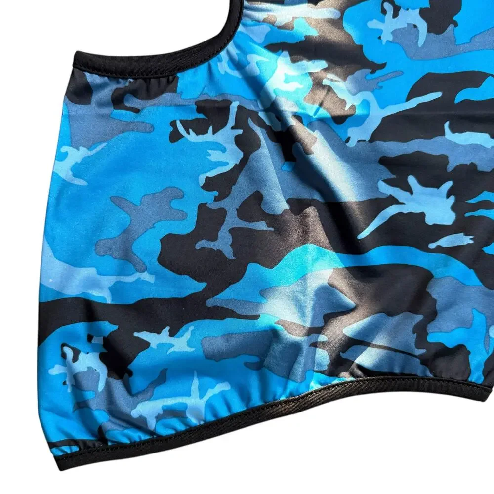 Streetwheres Blue Camouflage Balaclava Men’s OS - Streetwear Punk Bikes Cycling - Picture 7 of 11